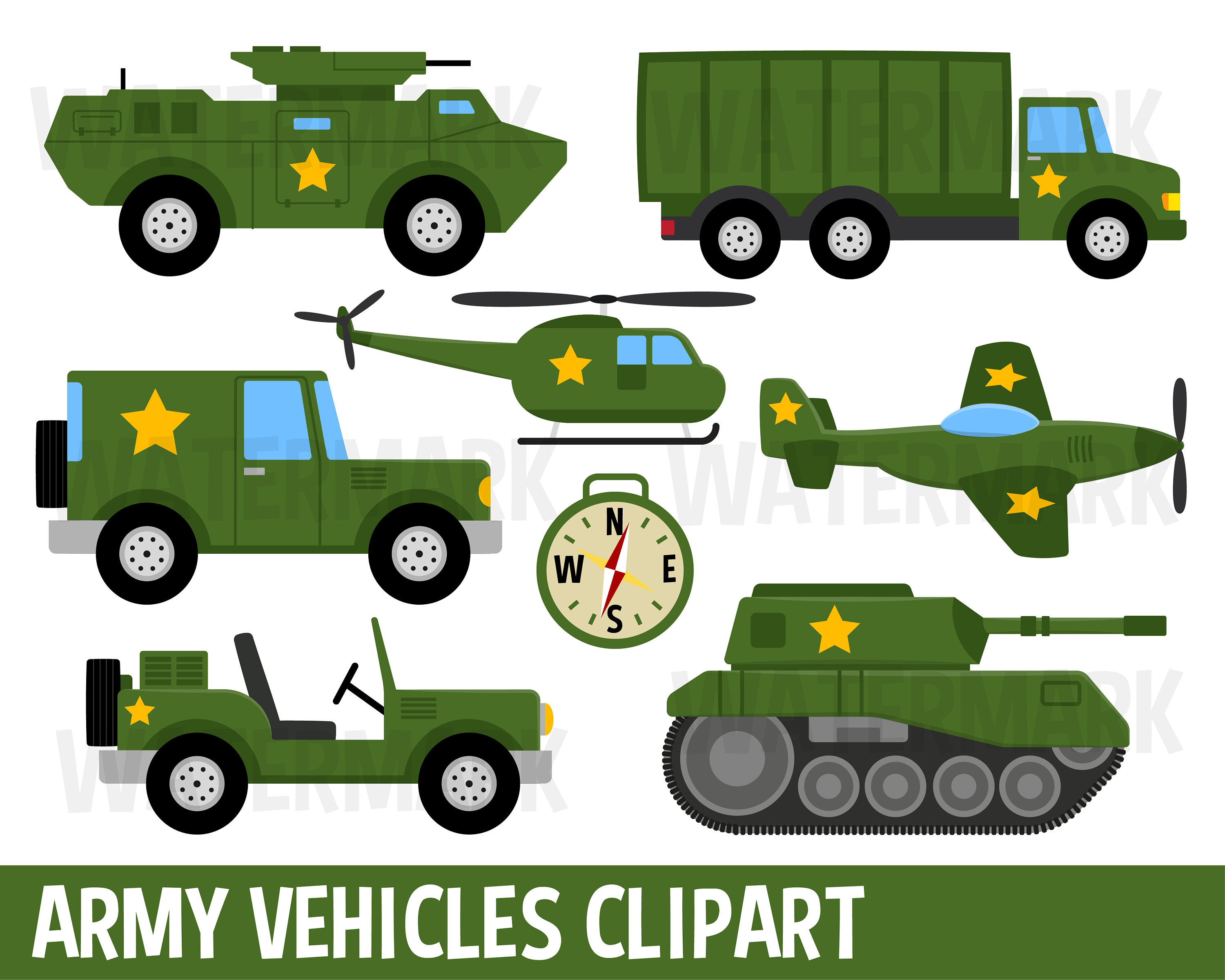 military vehicle clipart