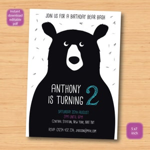 Teddy Bear Invitation Birthday Invitations Baby Shower Etsy 日本