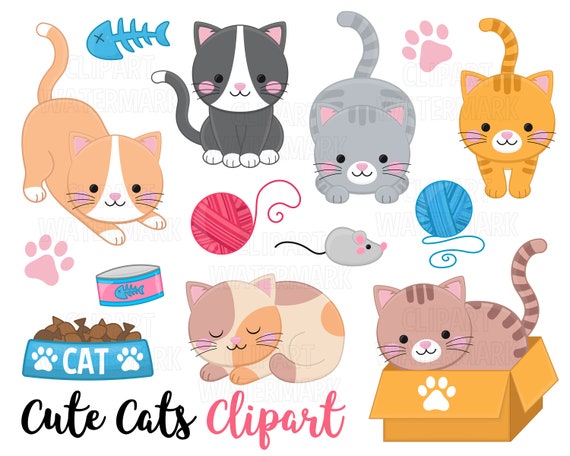 Clipart de chat et chaton