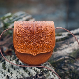 Petit sac à bandoulière ukrainien en cuir véritable marron sac à bandoulière sac à main sac ethnique sac messager pour femme grand sac à main dames sac à main