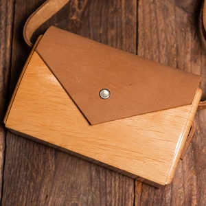 Brown Wooden Bag - Purse - Wood handbag - Crossbody Bag - Handbag - Ethnic Bag - Messenger Bag- Women Handbag - Woman Handbag - Ladies bag