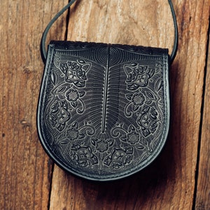 Small Black Genuine Leather Shoulder Bag Crossbody Bag Handbag Ethnic Bag Messenger Bag For Women Capacious Purse Ladies Handbag image 5