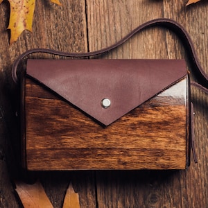 Brown Wooden Bag - Purse - Wood handbag - Crossbody Bag - Handbag - Ethnic Bag - Messenger Bag- Women Handbag - Woman Handbag - Ladies bag