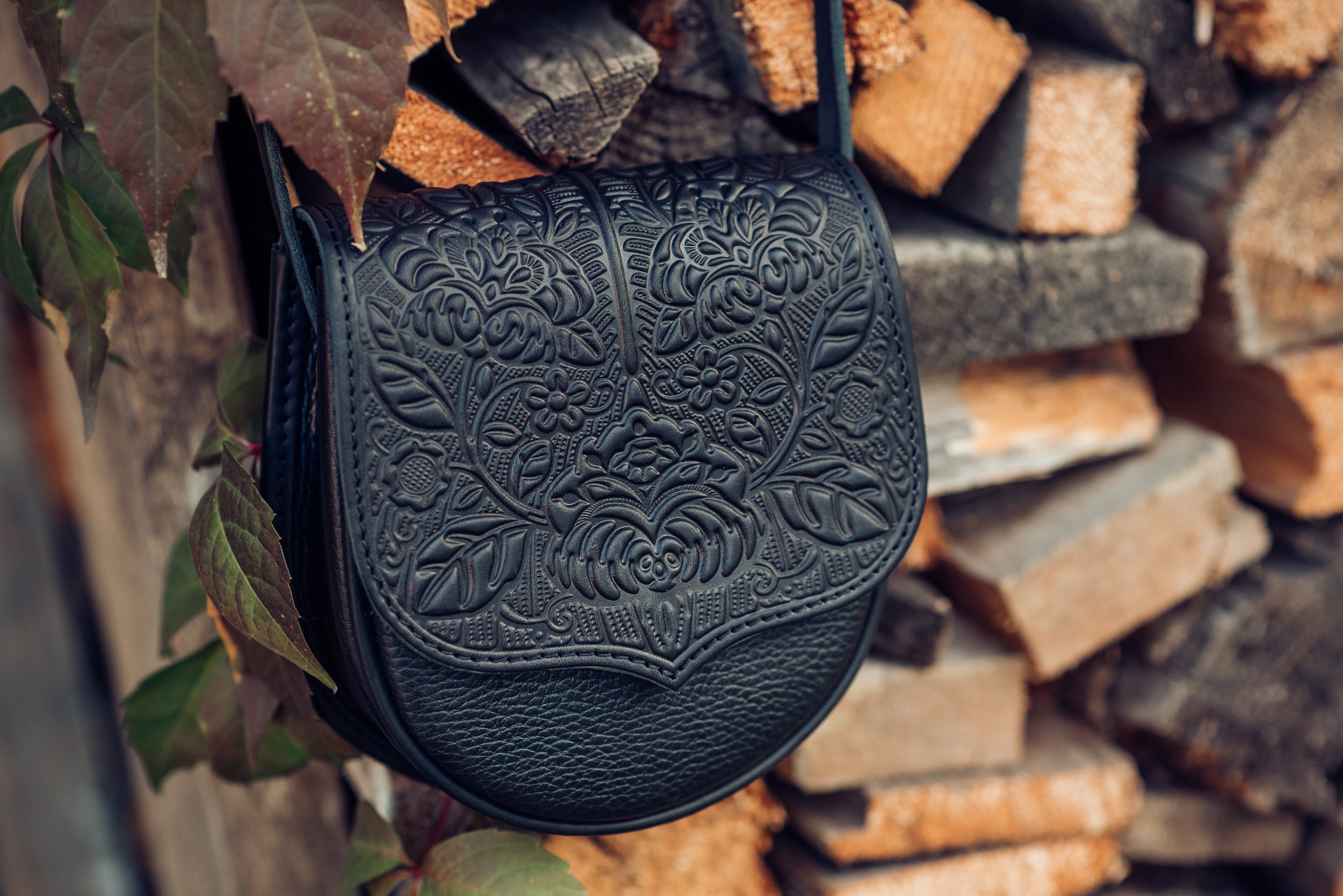 Small Black Genuine Leather Shoulder Bag Crossbody Bag Handbag Etsy