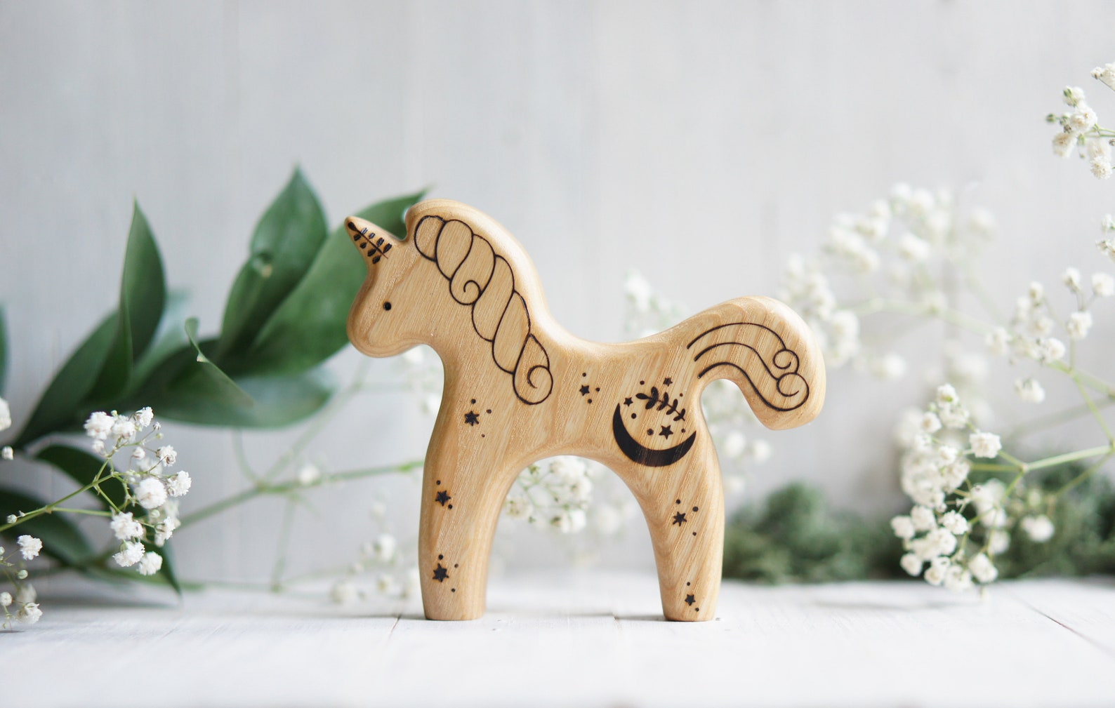 Wooden Unicorn Toy. Waldorf Unicorn Toy. Wood Unicorn Etsy