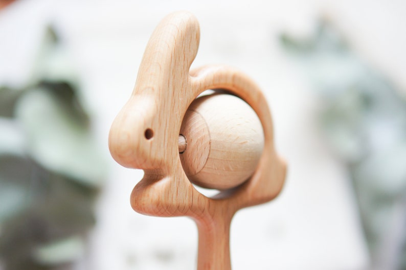 Traditional Wooden Rattle. Teething Toy. Natural Wooden Infant Etsy