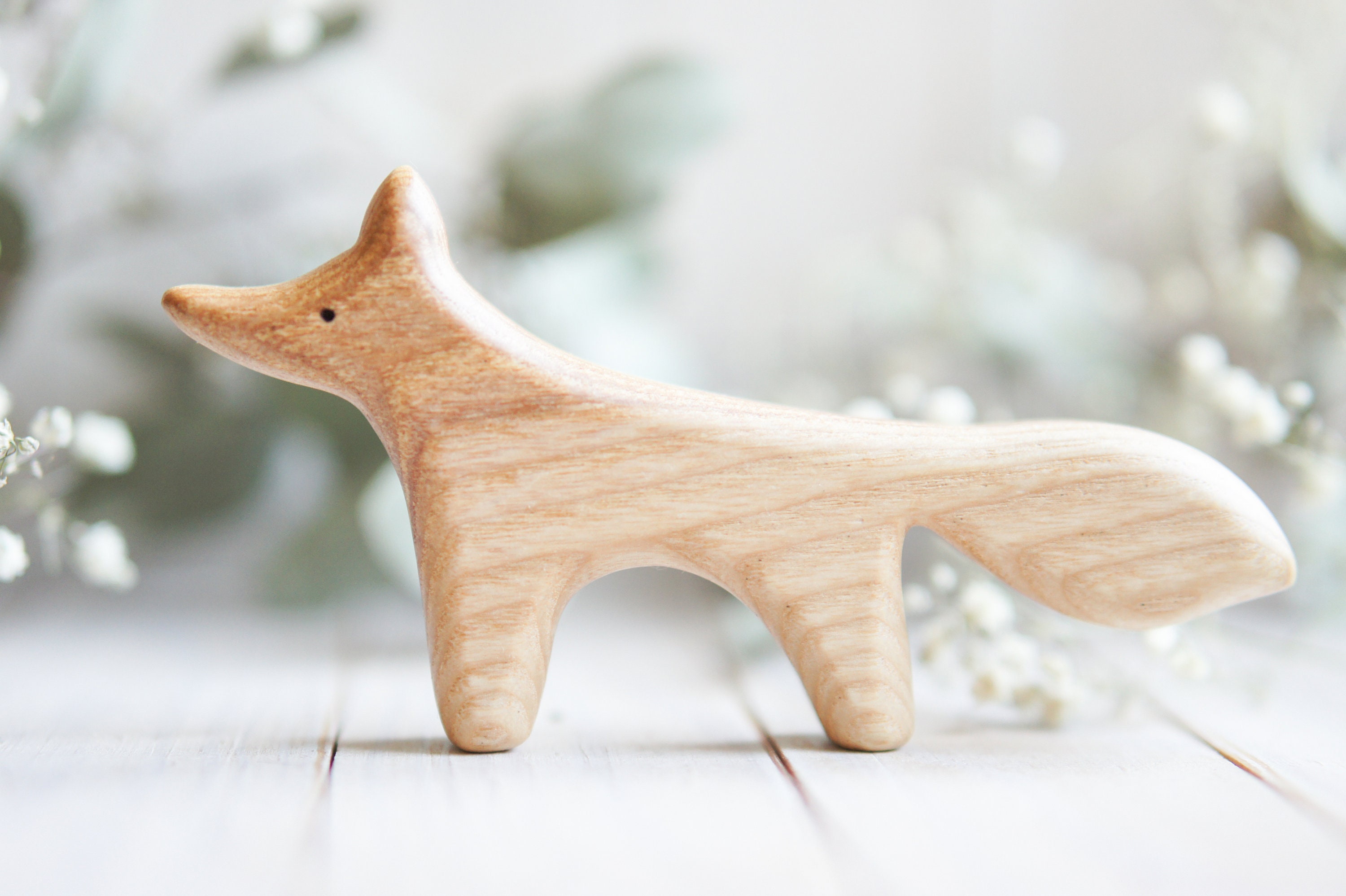 Wooden Fox Toy. Wood Fox Family. Fox Wooden Fox Figurine. Wild Etsy UK