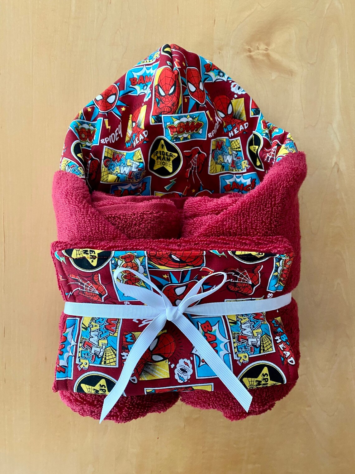 Spiderman Hooded Towel & Wash Cloth for Babies Toddlers and Etsy