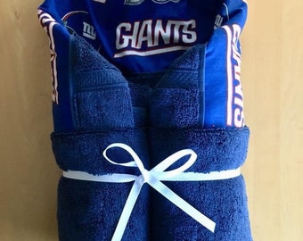 Small Or Large New York Giants Hooded Towel for Babies, Toddlers, Kids, Teens and Adults