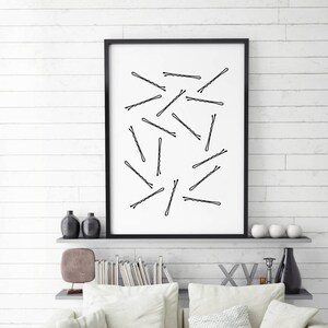 Bobby Pin Print, Bobby Pin, Make up Printable, Beauty prints, Room Decor Prints,Funny Print, beauty prints, Makeup Decor,