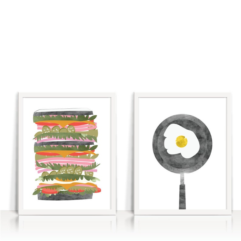 kitchen printable, printable, nursery, kids, food, sandwich, toast, breakfast, receipe image 2