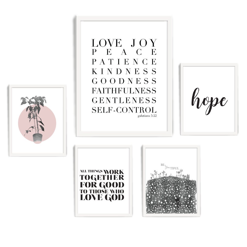 Love Joy Peace Galatians 5:22 Bible Verse Scripture - Etsy