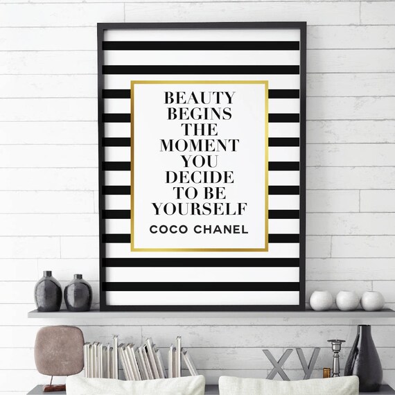 Chanel Beauty Coco Chanel Quote Coco Chanel Typography 