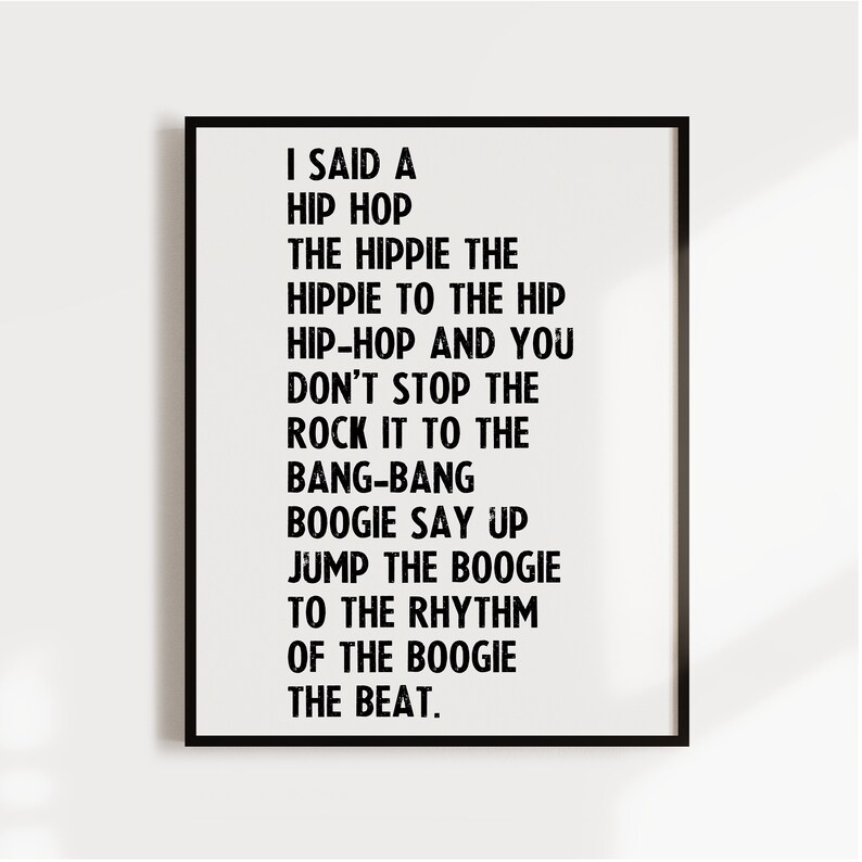 I Said The Hip Hop The Hippie I Said a Hip Hop Hippie to the Hippie Rappers Delight Hip | Etsy