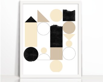 Modern Printable, Interior Prints, Abstract Geometric Print, Geometric Art, Abstract Art  Wall A, Abstract Print Printable Digital Download