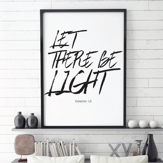 Let There Be Light Christian Quote Genesis 1:3bible - Etsy Ireland Let There Be Light Christian Quote Genesis 1:3bible - Etsy Ireland