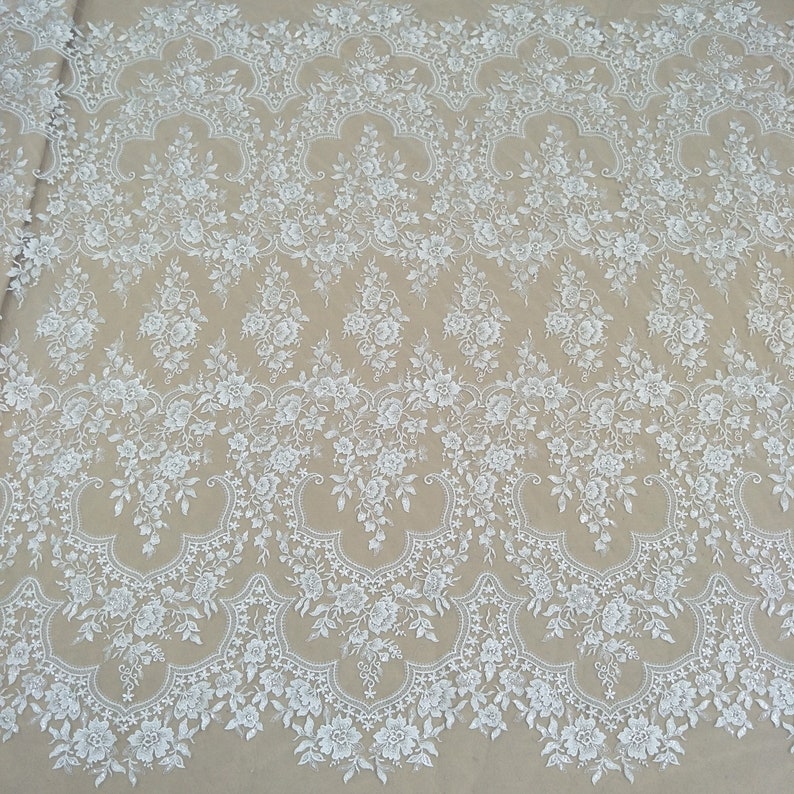 Wedding Gown Dress Lace Fabric 130cm Width Sequins Lace Fabric Etsy