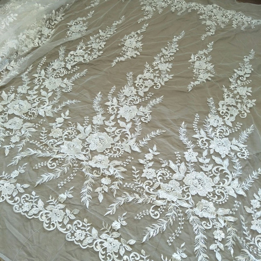 Fashion Bridal Wedding Gown Dress Lace Fabric 130cm Width Lace Bridal ...