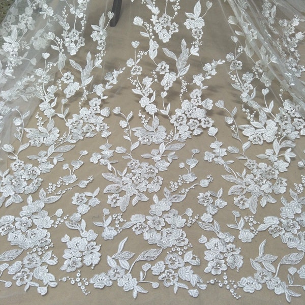 Wedding Dress Lace Fabric Etsy