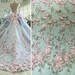 Latest lace fabric beaded bridal lace fabric elegant tulle 3d lace fabric for wedding dress