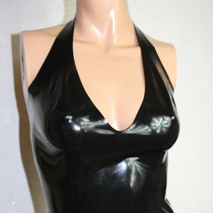 CL Design Latex Ladies Neckholder Top Shirt without sleeves Summershirt Basic feminine cut Tank Top Rubber