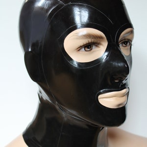 Maschera di base in lattice da uomo CL Design con cerniera per giochi di ruolo fetish in gomma