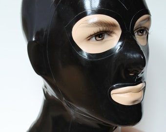 CL Design Latex Men's Basic Mask with back Zipper Roleplay Fetish Rubber
