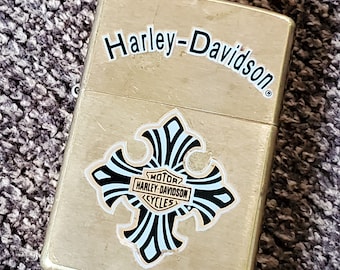 Vintage Brass Harley Davidson Zippo 2000