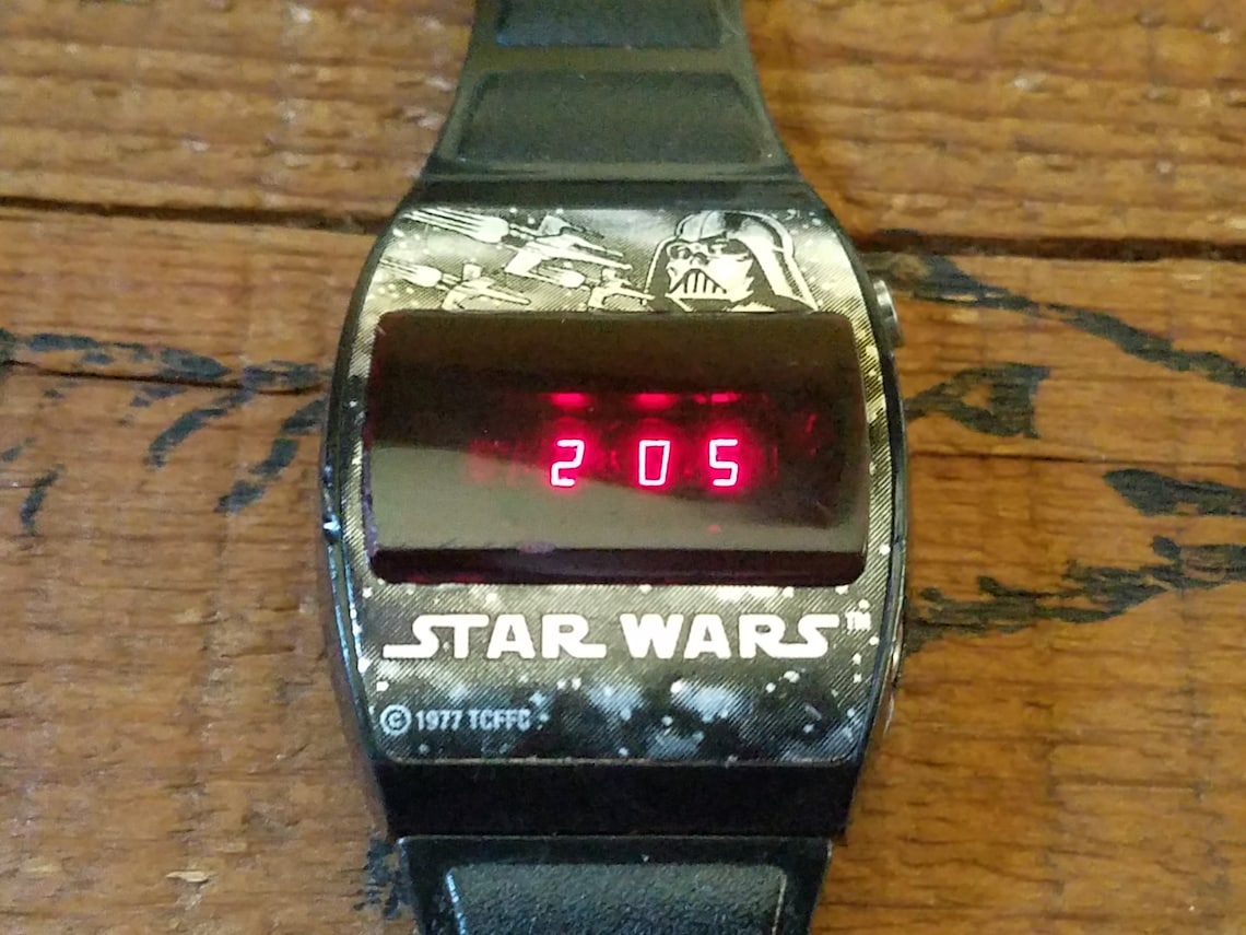 Vintage Star Wars LED Watch Large 1977 Texas Instruments Etsy