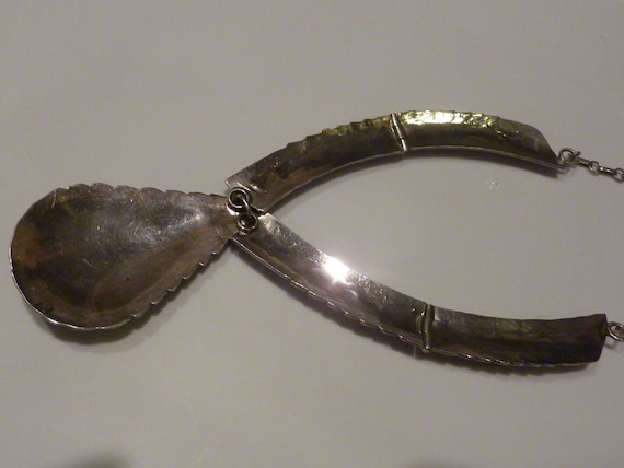 Vintage Large Bold Turquoise Necklace ~ Signed - image 7