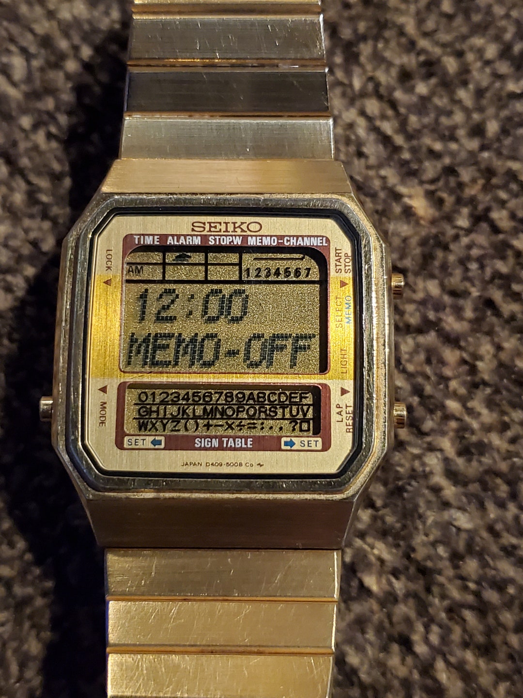 Vintage Seiko D409-500B Digital Databank Watch - Etsy
