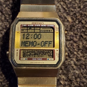 Vintage Seiko D409-500B Digital Databank Watch