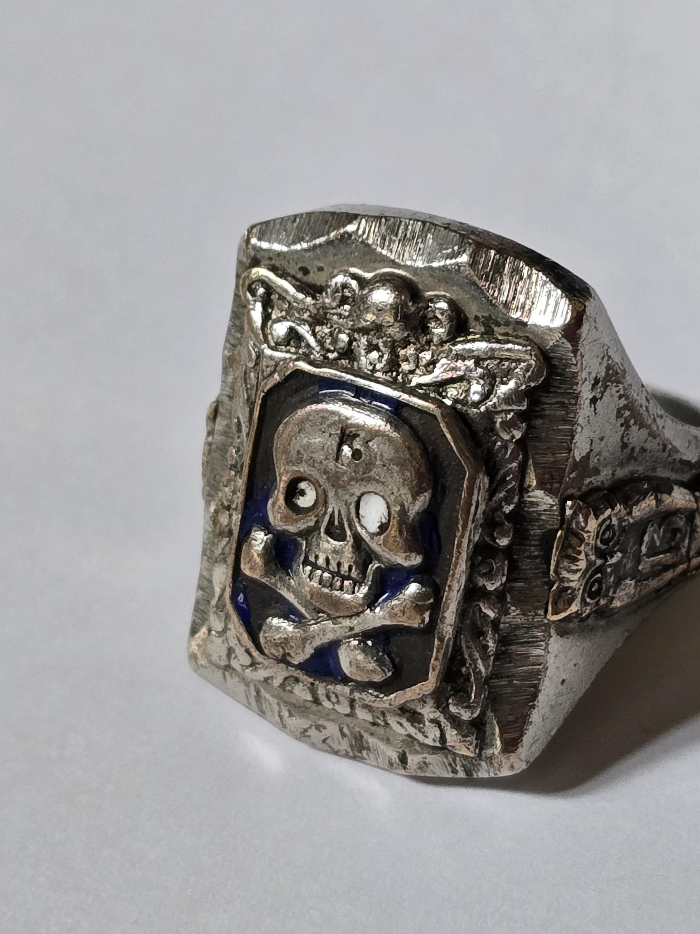 Vintage Mexican Biker Skull Ring - Etsy