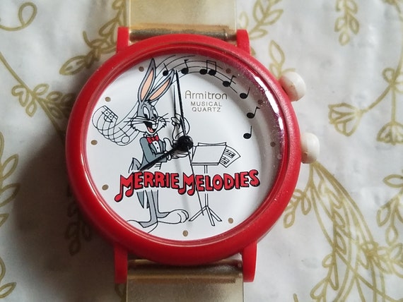 Vintage Bugs Bunny Musical Watch - image 1