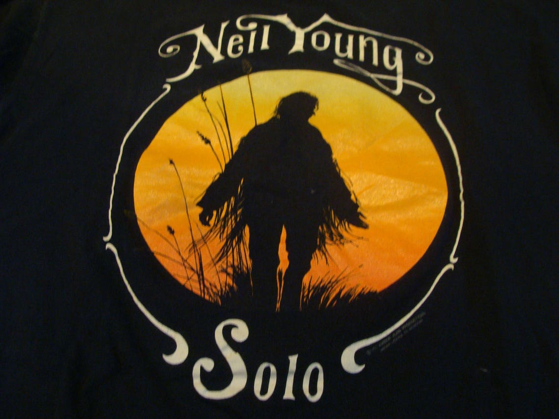 Vintage Neil Young Solo Tour Tshirt Etsy