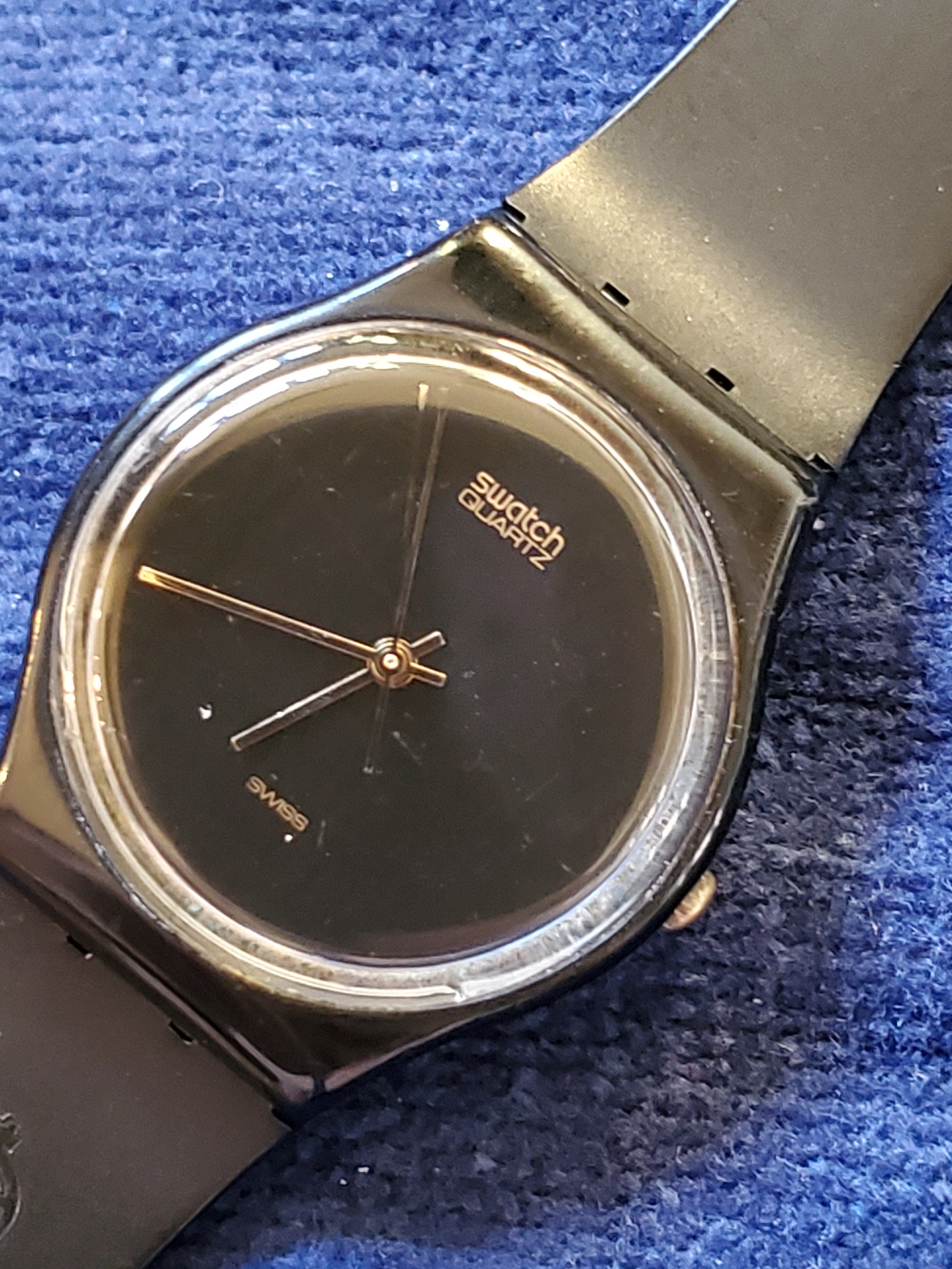 Vintage Swatch Watch - Black Magic - Large Head - Etsy display picture 3