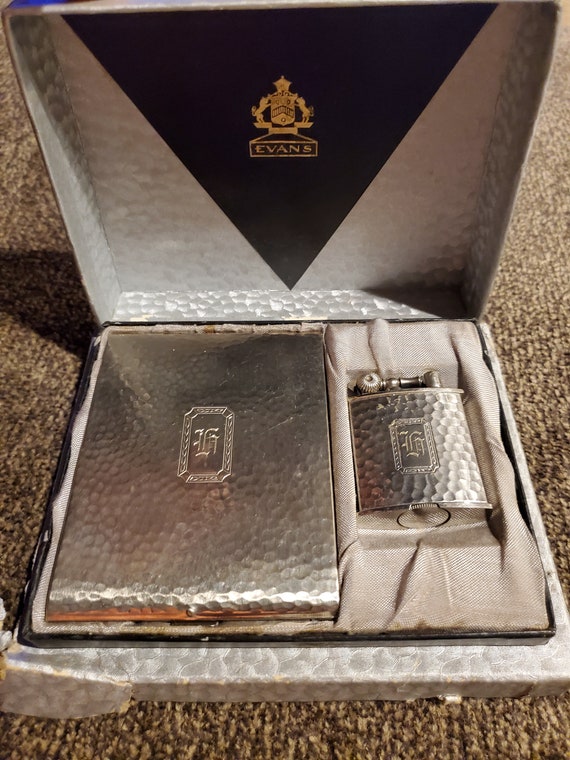 Vintage Evans Lighter and Cigarette Case