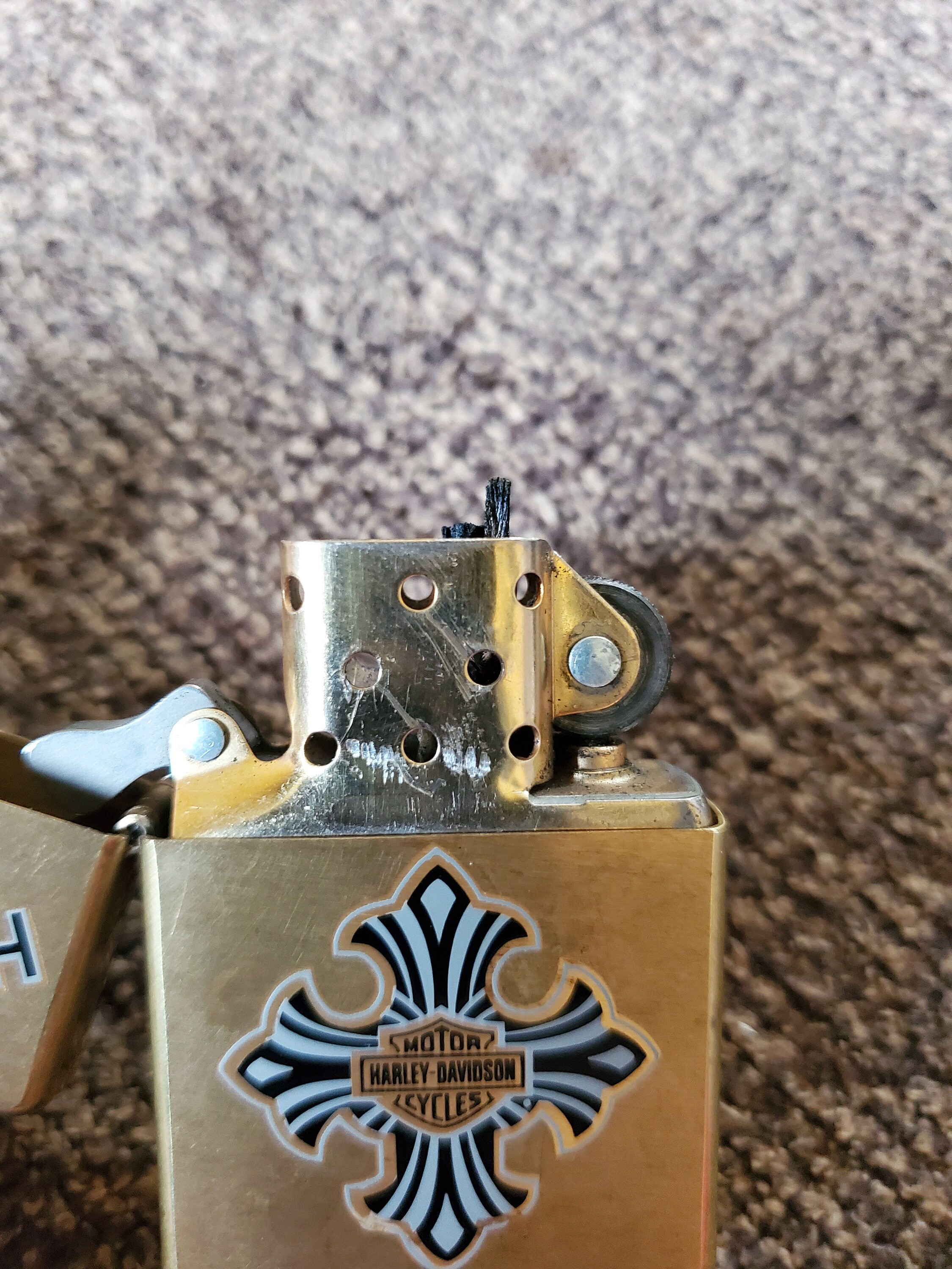 Vintage Brass Harley Davidson Zippo 2000 - Etsy