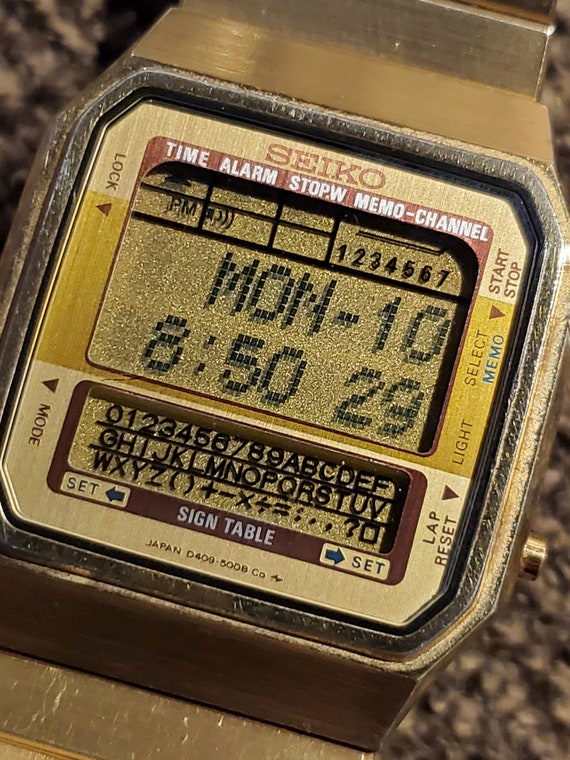 Vintage Seiko D409-500B Digital Databank Watch - Etsy Canada