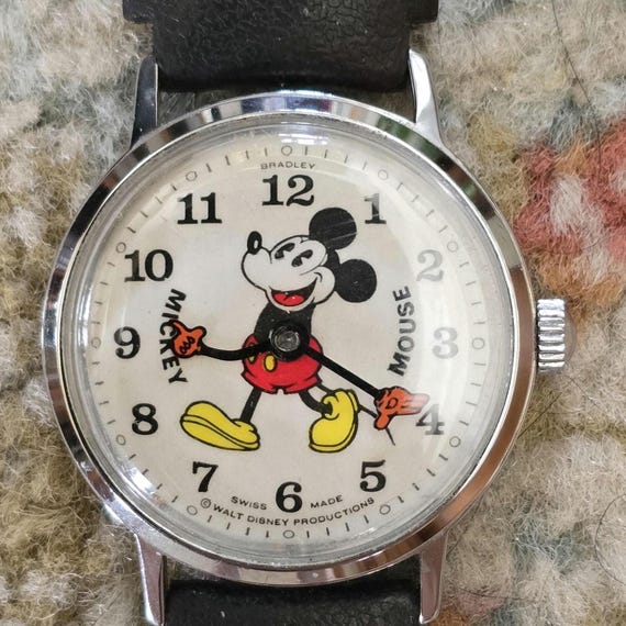 Vintage Bradley Mickey Mouse Watch With Animated Hands - Etsy