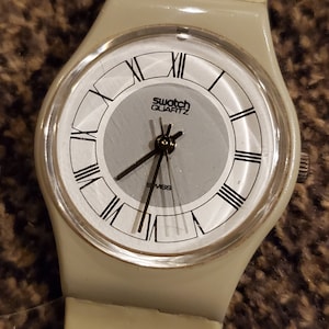 Vintage Swatch Watch LM 104 Grey Flannel/Plaza (small head)