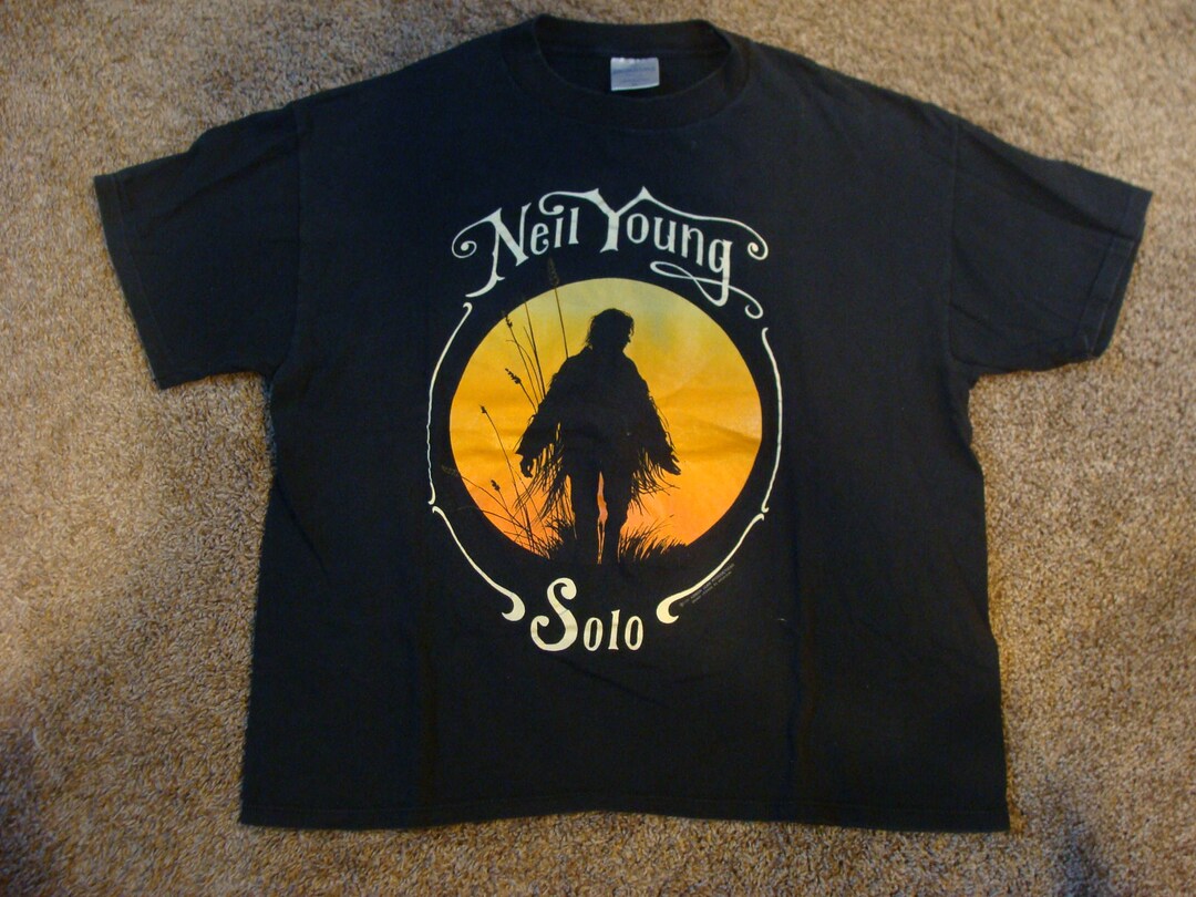 Vintage Neil Young Solo Tour Tshirt Etsy