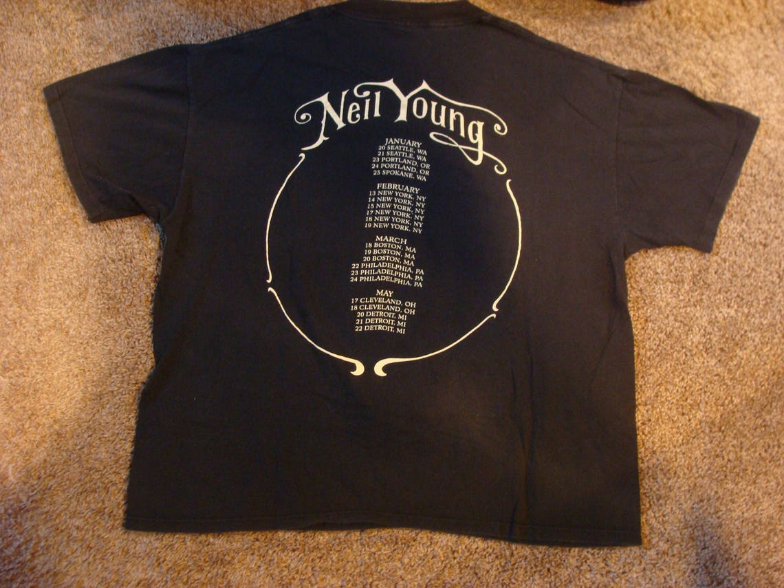 Vintage Neil Young Solo Tour Tshirt Etsy