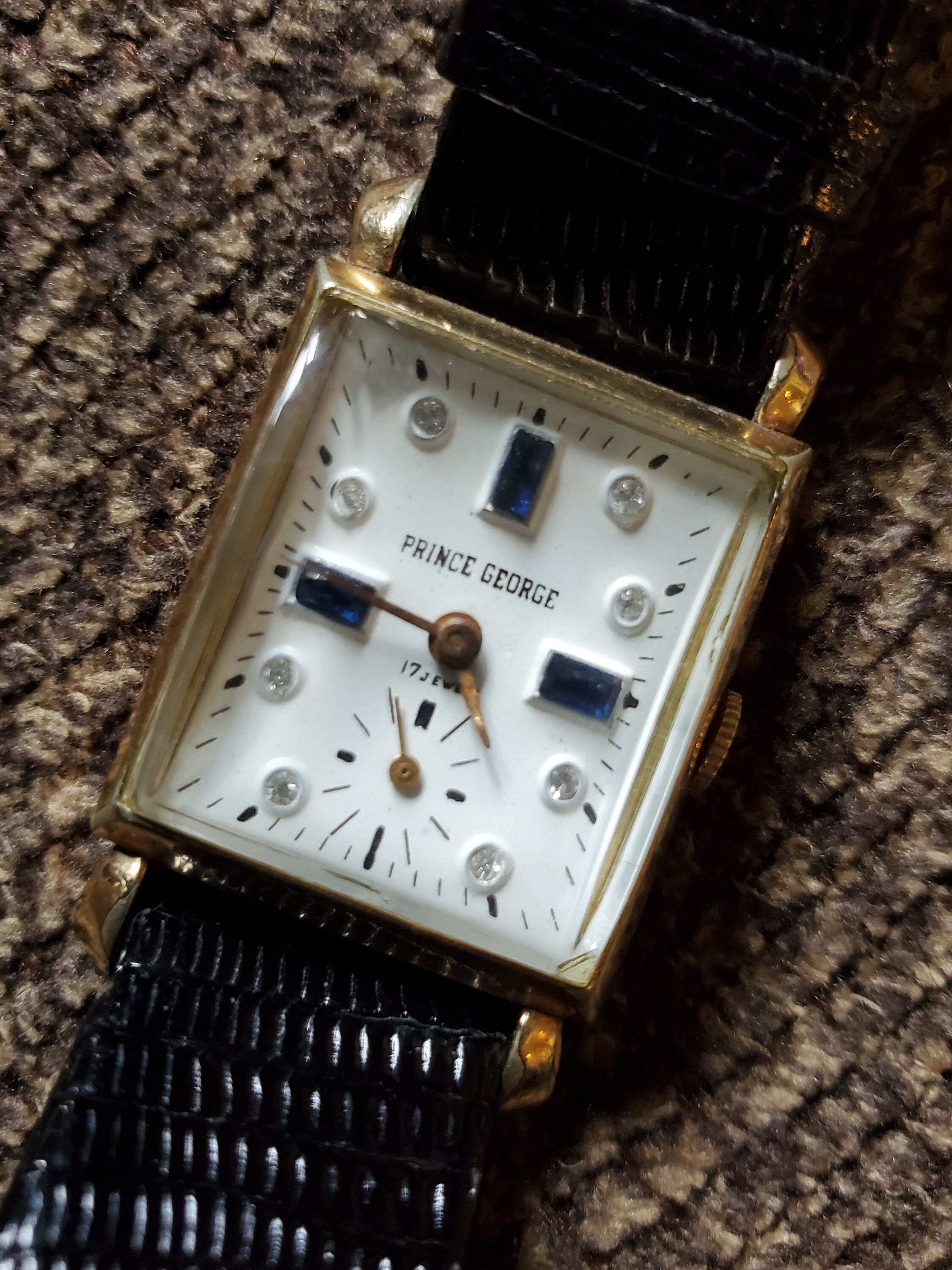 Vintage 17 Jewel Rhinestone Dial Watch Etsy