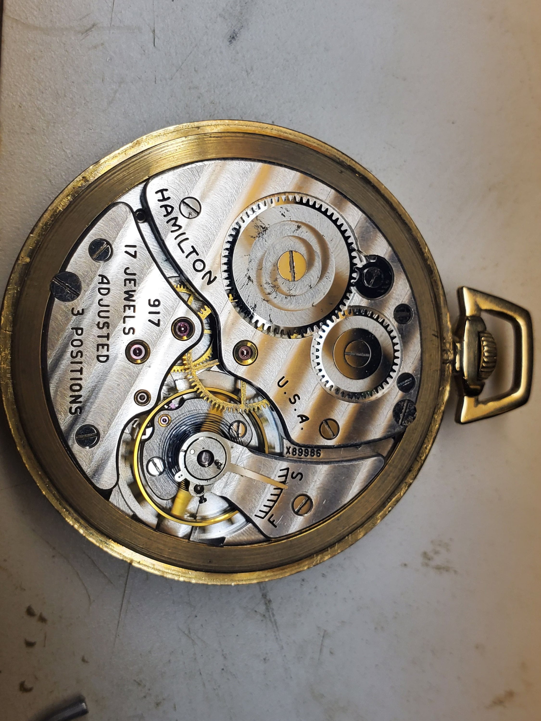 Vintage Hamilton 17 Jewel Pocket Watch 14K Gold Filled - Etsy
