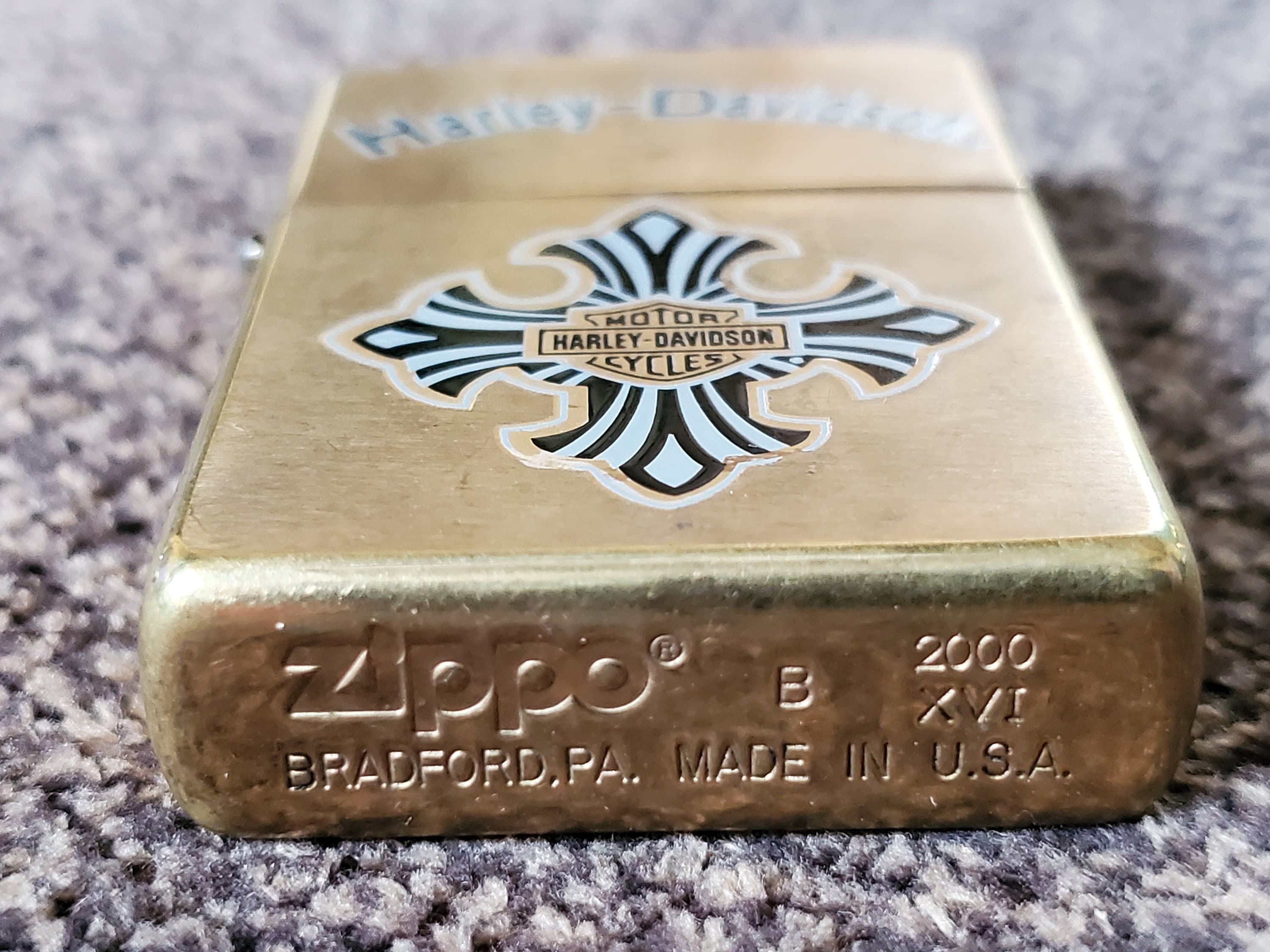 ハーレーダビットソン　zippo 2000 Vintage Brass Harley Davidson Zippo 2000 - Etsy