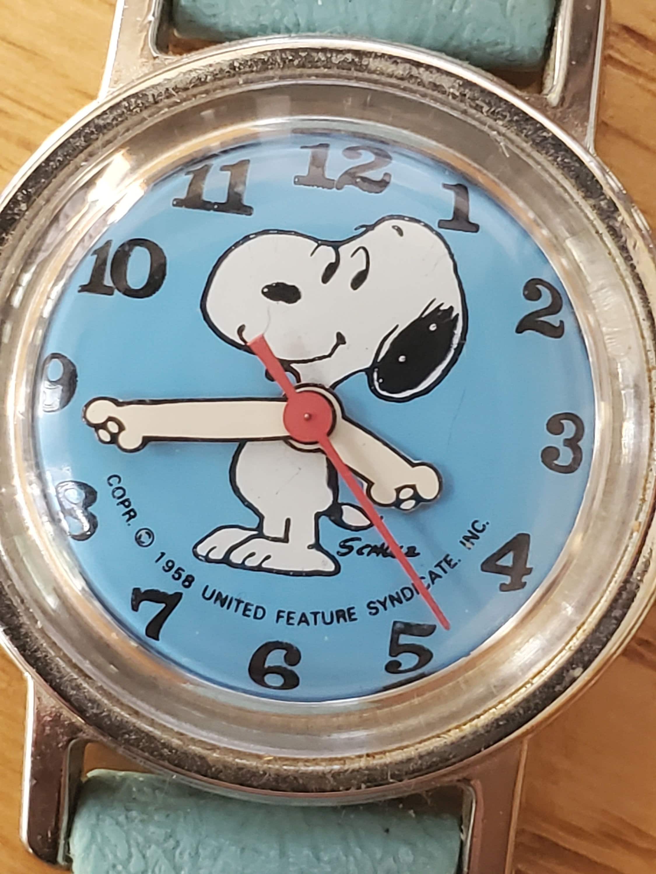 Vintage Timex Snoopy Wind-up Watch With Animated Hands - Etsy Vintage Timex Snoopy Wind-up Watch With Animated Hands - Etsy