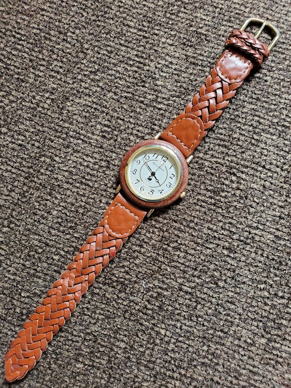 Gloria Vanderbilt Watch with Wood Bezel - image 2