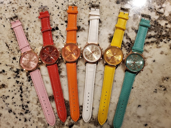 Lot of 6 Fashion Watches by Geneva - Etsy