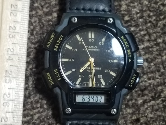 how to change the analog time on a casio illuminator watch